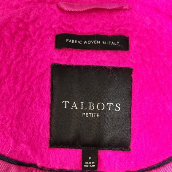 💥UBER GORGE!💥Tailored Double-Breasted Brushed Wool Blend Coat in Fuchsia Pink - Picture 15 of 15